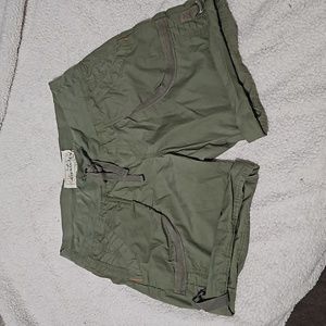 Army green cargo shorts